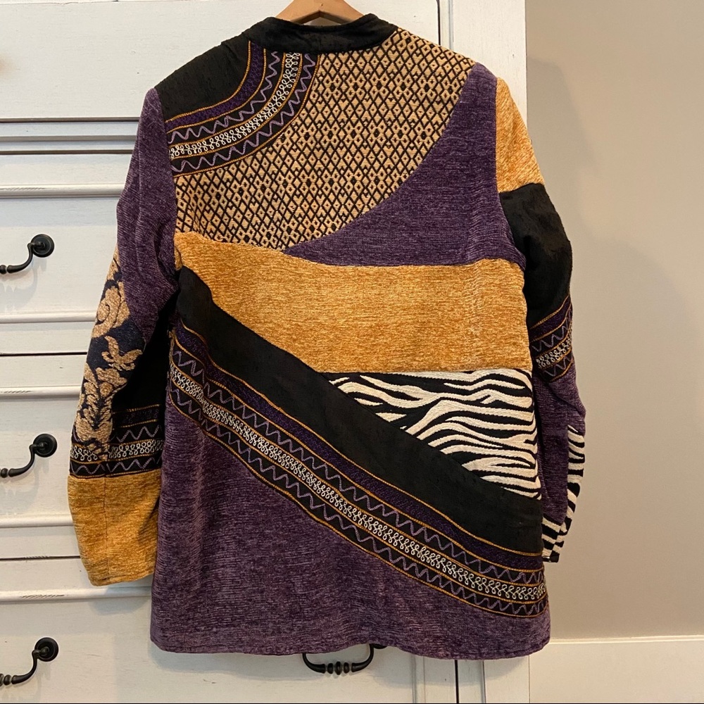 Indigo Moon Boho Patchwork Jacket. Size Medium. - image 6